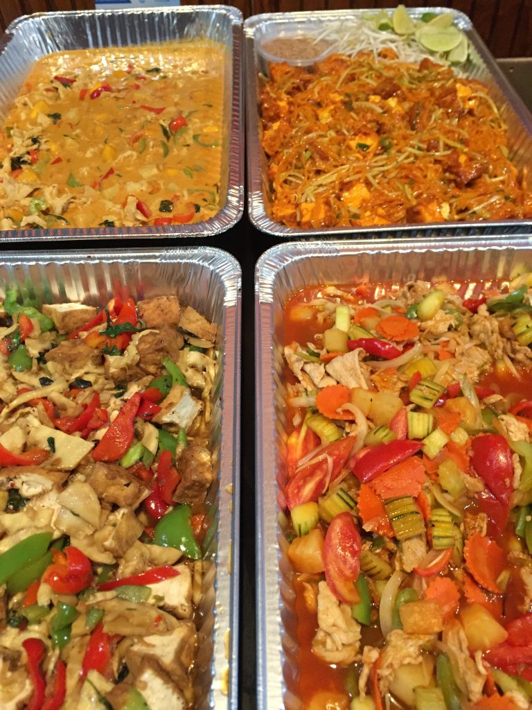 The best Thai food in trays for corporate or events gathering from The Old Siam in Sunnyvale, Santa Clara, Mountain View
