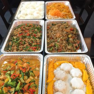 The best Thai Food order in Trays for corporate or events gathering from The Old Siam in Sunnyvale, Santa Clara, Mountain View