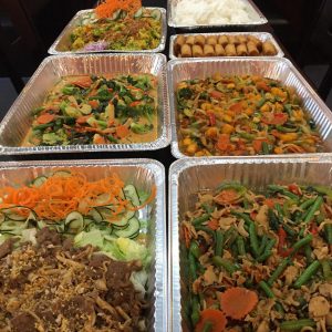 The best thai food party tray for corporate order or events gathering from The Old Siam in Sunnyvale, Santa Clara, Mountain View